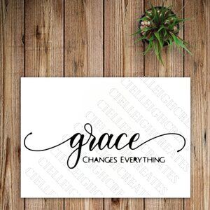*2 for $20* Grace Changes Everything vinyl decal sticker Handcrafted